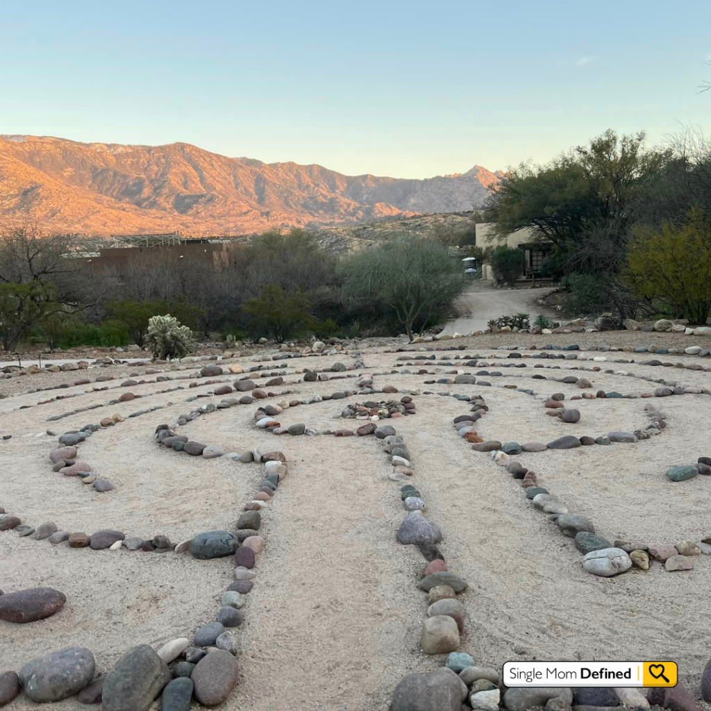Labyrinth space for meditation,. 